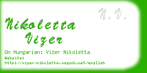nikoletta vizer business card